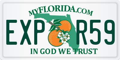 FL license plate EXPR59