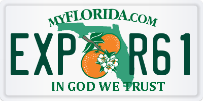 FL license plate EXPR61
