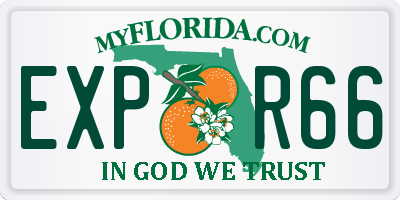 FL license plate EXPR66