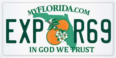 FL license plate EXPR69