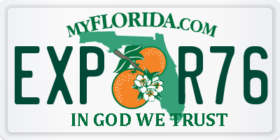 FL license plate EXPR76