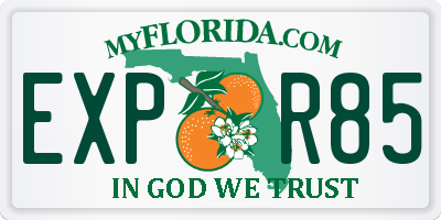 FL license plate EXPR85
