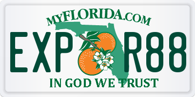 FL license plate EXPR88