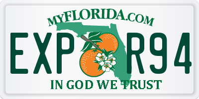 FL license plate EXPR94