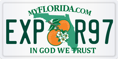FL license plate EXPR97