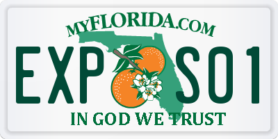 FL license plate EXPS01