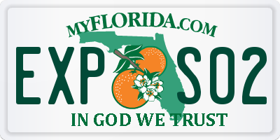 FL license plate EXPS02