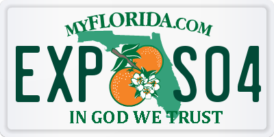 FL license plate EXPS04