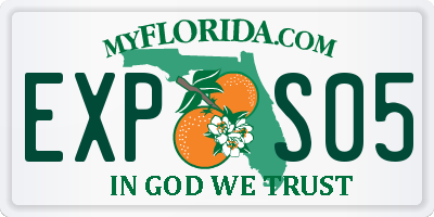 FL license plate EXPS05