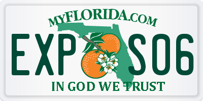 FL license plate EXPS06