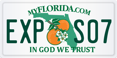 FL license plate EXPS07