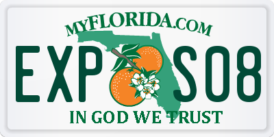 FL license plate EXPS08
