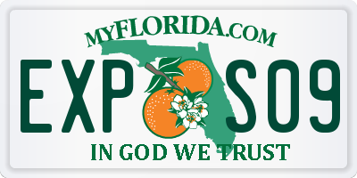 FL license plate EXPS09