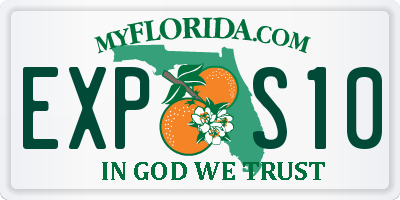 FL license plate EXPS10