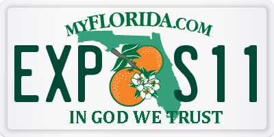 FL license plate EXPS11