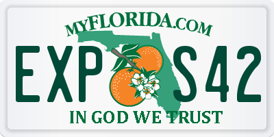 FL license plate EXPS42