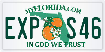 FL license plate EXPS46