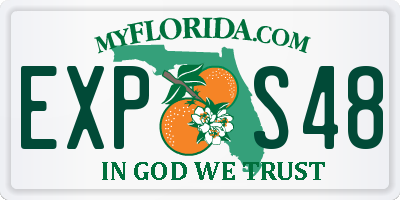FL license plate EXPS48