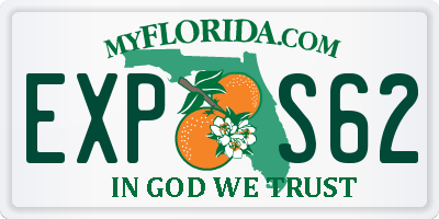 FL license plate EXPS62