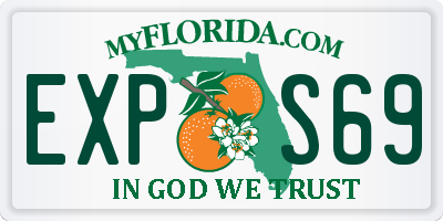 FL license plate EXPS69