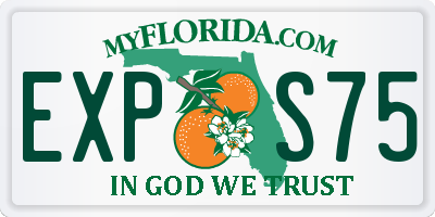 FL license plate EXPS75