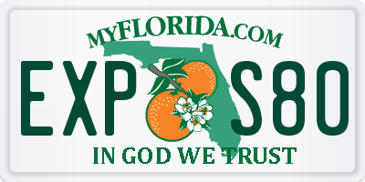 FL license plate EXPS80