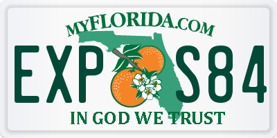 FL license plate EXPS84