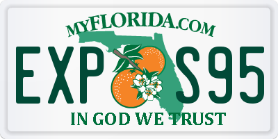 FL license plate EXPS95
