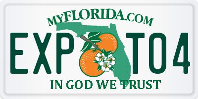 FL license plate EXPT04