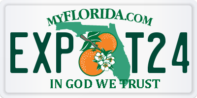 FL license plate EXPT24