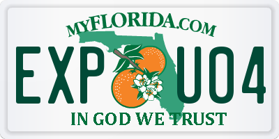 FL license plate EXPU04