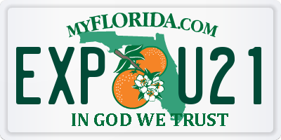 FL license plate EXPU21