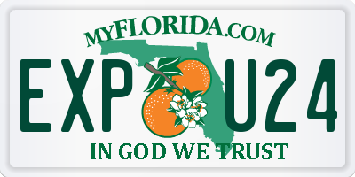 FL license plate EXPU24