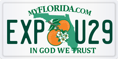 FL license plate EXPU29