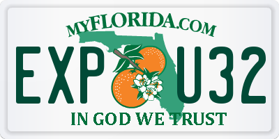 FL license plate EXPU32