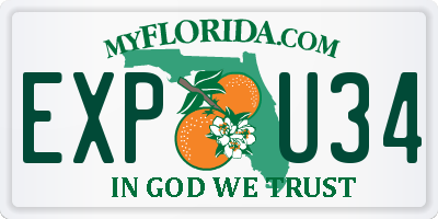 FL license plate EXPU34