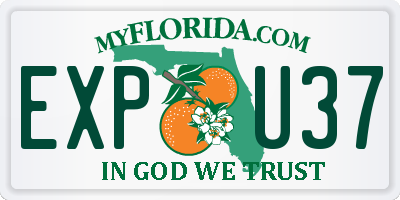 FL license plate EXPU37