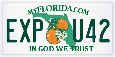 FL license plate EXPU42