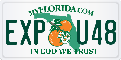 FL license plate EXPU48