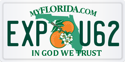FL license plate EXPU62