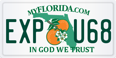 FL license plate EXPU68