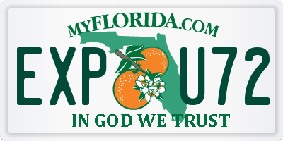 FL license plate EXPU72