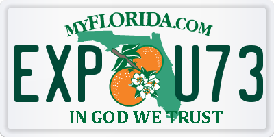 FL license plate EXPU73