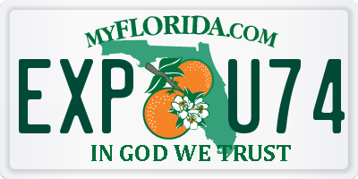FL license plate EXPU74