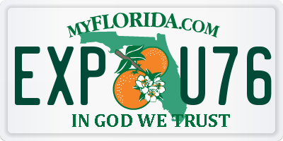 FL license plate EXPU76