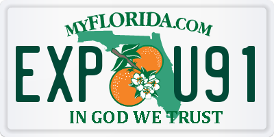 FL license plate EXPU91