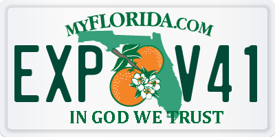 FL license plate EXPV41