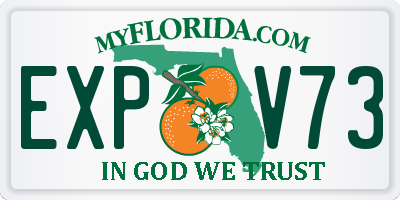 FL license plate EXPV73