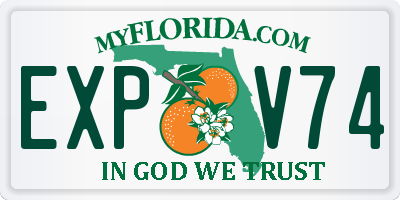 FL license plate EXPV74