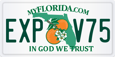 FL license plate EXPV75